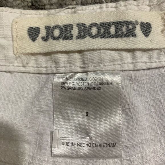 Vintage 90s y2k Joe Boxer Teen Juniors Size 9 White Front Pocket Cargo Pants - Picture 3 of 7